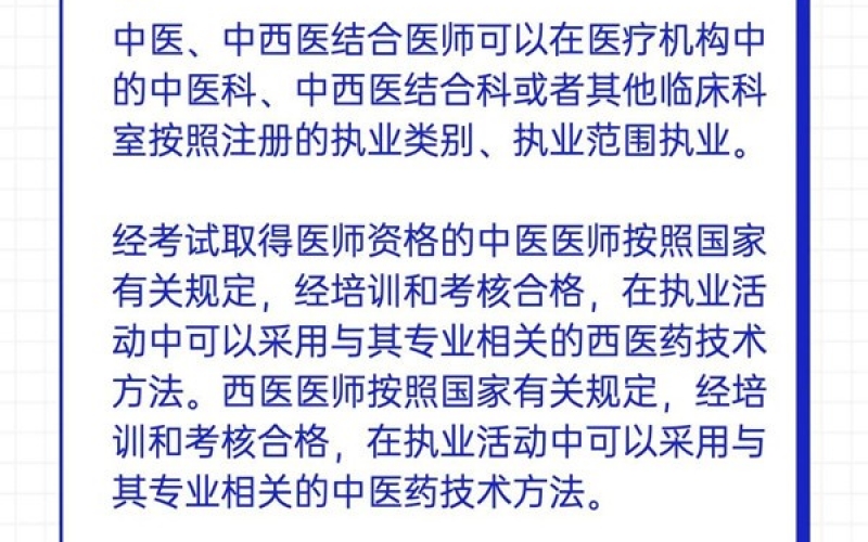 中华人民共和国医师法》今起实施，一图读懂其中的中医药内容